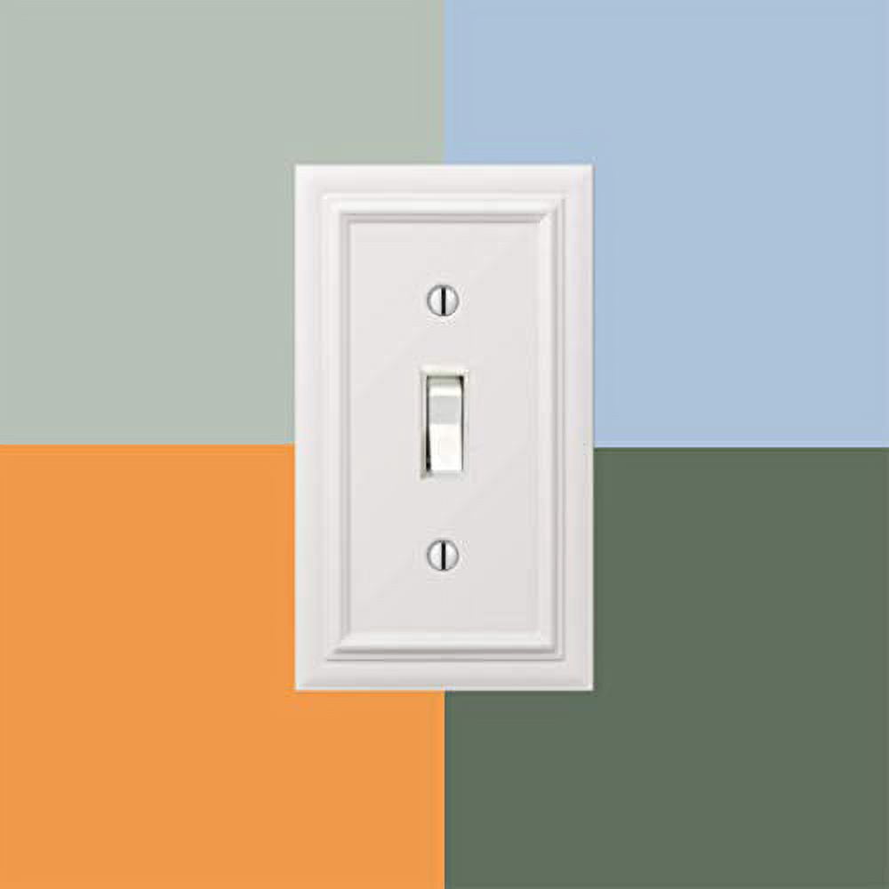 Amerelle Continental Single Phone Cast Metal Wallplate in White
