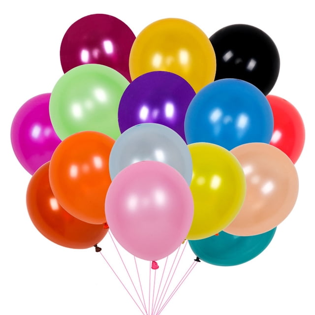 globo de látex 100 globos de colores globos de látex de arco iris de 12 pulgadas, decoración de fiesta, globos brillantes de colores mezclados Fason WMPH-868