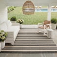 thumbnail image 5 of Safavieh Courtyard Caroline Striped Indoor/Outdoor Area Rug, Black/Bone, 6' x 8', 5 of 18