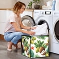 thumbnail image 7 of Home Organizer Foldable Fabric Storage Bin With Handle Watercolor Coconut, 7 of 7