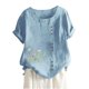 thumbnail image 5 of Camisetas de Manga Corta para Mujeres, Camiseta de Manga Corta Impresa Casual Hecha de 95% Poliéster 5% Spandex para Todas las Estaciones, Camisetas de Manga Corta para Mujeres, 5 of 6