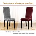 thumbnail image 3 of 4PCS Artificial PU Leather Dining Chair Seat Cover Waterproof Oilproof Chair Slipcovers, 3 of 9