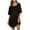 #Black, variant on DPTALR George Women's Soft Short Sleeve Sleep Shirts,Oversized Comfy Nightgowns,Black,Size L