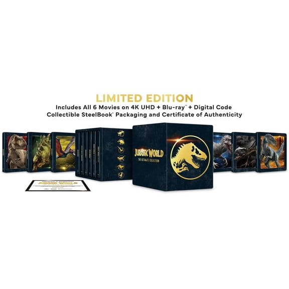 Jurassic World Ultimate Collection (Limited Edition Steelbook 4K Ultra HD   Blu-ray   Digital) [UHD]