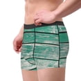 thumbnail image 5 of Salouo Old Green Wooden Print Men's Boxer Briefs,Breathable Underwear Elastic Waistband Briefs for Men -Large, 5 of 8