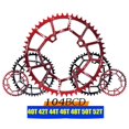 thumbnail image 3 of Plato de bicicleta de aleación de aluminio de 40T a 52T, de un solo perno, estrecho y ancho, 104BCD, anticaída Rojo 52T, 3 of 8