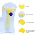 thumbnail image 7 of mds Pack of 100 Organza Chair Sash Bow Sashes for Wedding Decoration -Yellow, 7 of 7