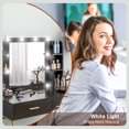 thumbnail image 4 of HOMCOM Makeup Vanity Desk and Stool Set with Lighting Mirror, Black, 4 of 10