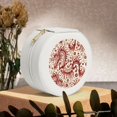thumbnail image 6 of Yiaed Dragons1 Print Travel Jewelry Case Bridesmaid Gift Boxes Jewelry Travel Organizer Small Round Jewelry Box Mini Storage-White, 6 of 7