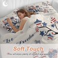 thumbnail image 5 of 4th of July Bedding 3 Piece Duvet Cover Set Queen Size, Independence Day Gnomes Blue Red Star Tree Rustic Soft Microfiber Comforter Cover with Zipper Closure & Pillowcases, FadeResistant Quilt Cover, 5 of 9
