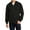Black, variant on Full Zip Fleece Hoodie Cotton Polyester Blend Jersey Lined Hood Long Sleeve