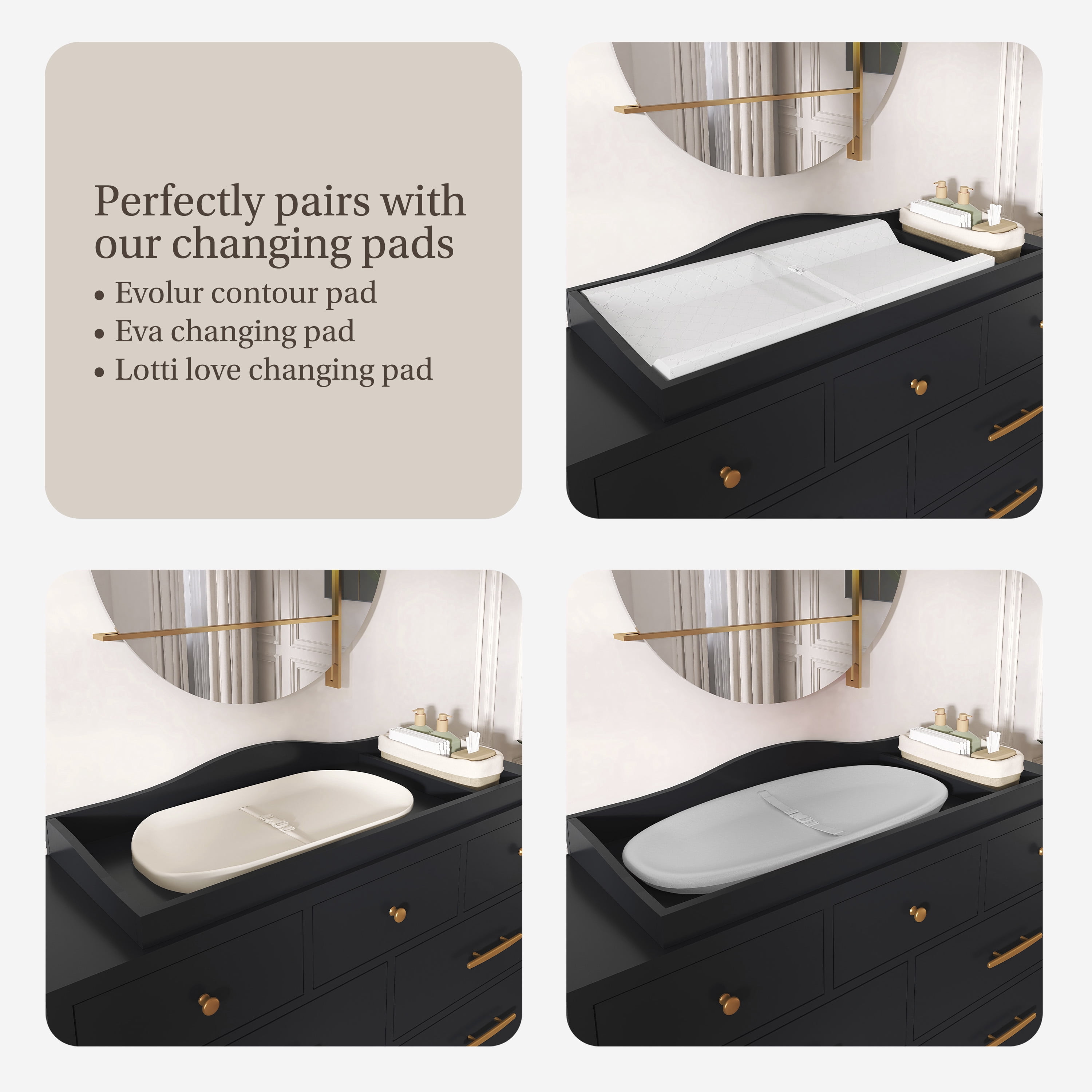 Evolur Changing Tray, Black