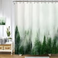 thumbnail image 3 of Green Misty Forest Shower Curtains,Nature Shower Curtain,Woodland Shower Curtain,Fantasy Fog Magic Tree Bath Curtain for Bathroom,Fall Shower Curtain,Waterproof Polyester Fabric-72 Wx72 L, 3 of 6