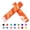 Orange & White, variant on Ayaport Non-Slip Silicone Paddle Grips Wraps for Take-Apart Canoe Paddles, Blue/White