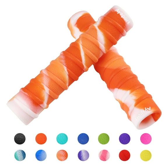 Ayaport Kayak Paddle Grips Non-Slip Silicone Wraps Blister Prevention Kayaking Accessories for Take-Apart Paddles (Orange/White)