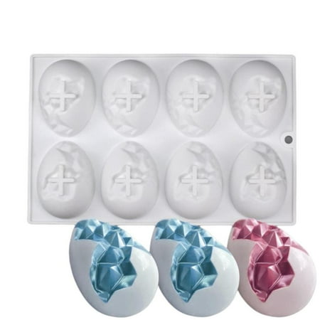 

Guardung 8-Cavity Silicone Cake Mold Egg Shape Mold Non-Stick Baking Mold for DIY Chocolate Cake Jelly Mousse