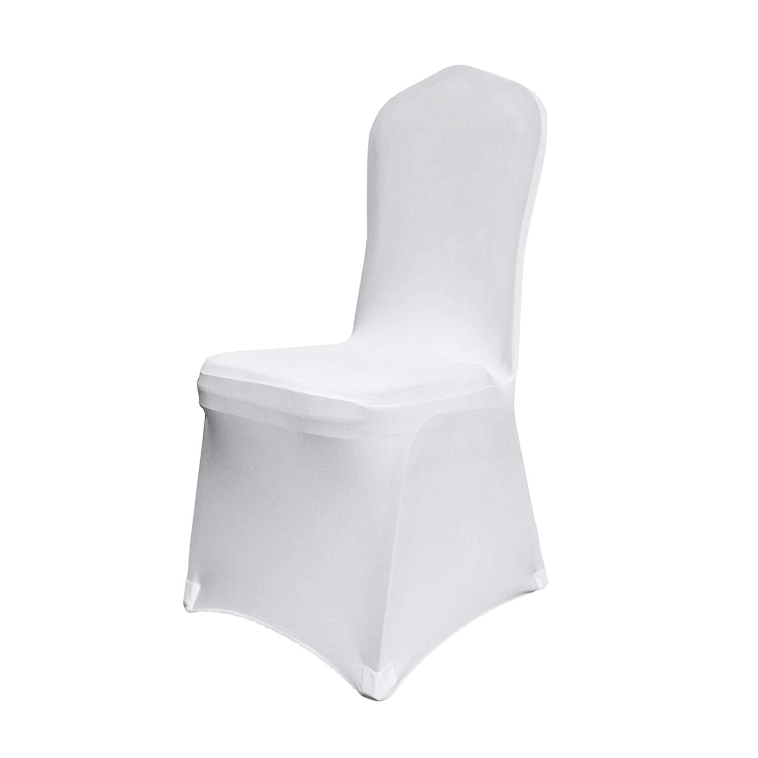 BestEquip 100 Pack of White Chair Covers Stretch Polyester Spandex