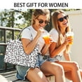 thumbnail image 5 of Large Capacity Tote Bag,White and Pink Of Leopard Print Handbag Fashion Luxury Tote Bag,15.7"x13"x 5.1" Inches,Laptop Compatible, 5 of 6