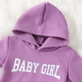 thumbnail image 4 of Baby Girls' Pink Autumn And Winter Hoodie Set Sweatshirt Letter Print Pullover 0-18M., 4 of 8