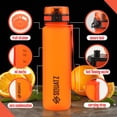 thumbnail image 4 of Squatz 1000ml. Frosted Water Bottle with Strainer - Leak Proof and No Sweat Gym Bottle (Orange), 4 of 7