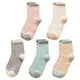 thumbnail image 1 of 5 pares de calcetines de tubo para mujer, de forro polar coral, transpirables, para invierno., 1 of 7