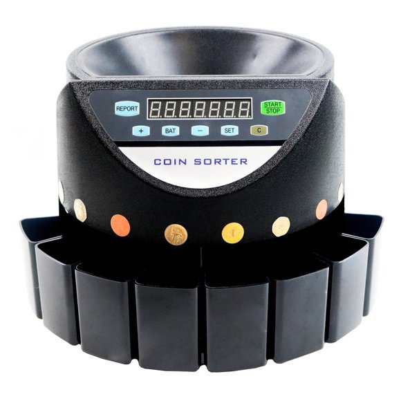 Coin Sorter Counting Machine With UV/MG/IR/DBL/HLF/CHN Counterfeit Detection Euro Coin Counter Of 300 Pieces / Min Electronic Automatic 45w ,User Friendly