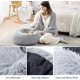 thumbnail image 4 of 50x50cmlight grayFluffy Round Cat Basket - Soft and Comfortable Plush Soothing Cat Cushion - Washable Anti-Stress Cat Bed, Light Gray Cat Bean Bag in, 4 of 5