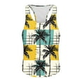 thumbnail image 4 of Handshe Men's Hawaiian Printed Vest Top, Thin - Strap Open - Back Crew Neck Sports Vest, 4 of 4