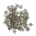 thumbnail image 2 of 100 piezas al por mayor Zulema nieve espaciadoras sueltas Plata antigua 0,72 x 0,53 pulgadas, 2 of 6