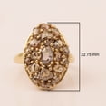 thumbnail image 4 of 3.25 Ct Rose Cut Champagne Diamond 925 Sterling Silver Gold Plated Women Valentines Day Gifts Ring, 4 of 6