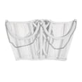 thumbnail image 2 of Abbraccia Lace Corset Belt Tie Back Corset for Women Decorative Adjustable Wide Waist Belt White, 2 of 10