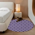 thumbnail image 3 of Purple Moroccon Round Rug 3ft Washable Circle Entryway Rugs Non Slip Country Chic Ethnic Minimalist Motifs Area Rug Indoor Floor Carpet for Bedroom Kitchen Living Room Home Office Dining Room Nursery, 3 of 8