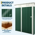 thumbnail image 2 of 5x3 FT Outdoor Storage Shed, Tool Shed with Sloping Roof and Lockable Door, Compact Metal Tool Garden Shed for Garden, Backyard, Patio, 2 of 6
