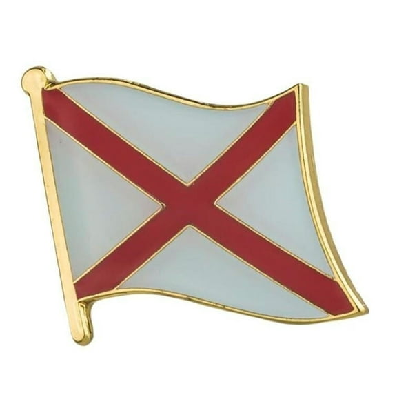 Ysmzzmsy 1 PCS（0.75x0.63 inch) Alabama Flag Pin Suit lapel flag pins Plated Metal Enamel Souvenir Hat Men Women Patriotic