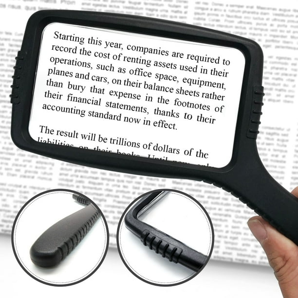 MagniPros Jumbo Size Magnifying Glass Wide Horizontal Lens(3X