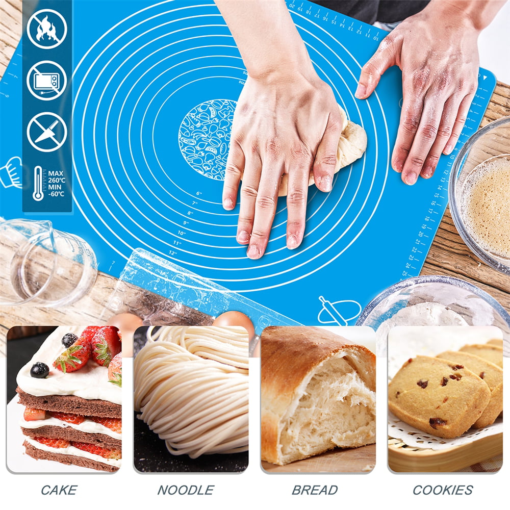 Details about   Large Non Stick Silicone Sheet Dough Fondant Rolling Mat Baking Pastry Icing US