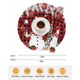 thumbnail image 6 of 15 Inch Round Placemats Set of 4, Red Plaid Christmas Non Slip Heat Insulation PP Table Mats, Snowman Xmas Balls Pine Needle Tree Washable Place Mats for Kitchen Dining Party Table Decor, 6 of 7