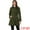 Army Green, variant on Women's Single Breasted Long Outwear Winter Coat Burgundy XL