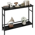 thumbnail image 1 of Ourlova Table d'Entrée, Tables Consoles avec Rangement, Table de Sofa Rustique de 39,3” avec Tablette Ajustable, Table Console pour Entrée, Salon, Couloir, Chambre (Noir), 1 of 7