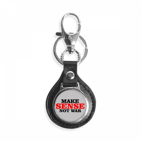 love peace world make sense not war key link chain keyholder finder hook metal