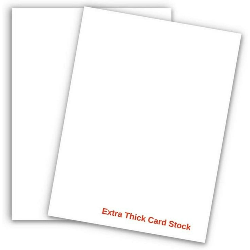 White Card Stock Paper - 8.5 x 11 - 100lb Cover (270gsm) - 100 Papers