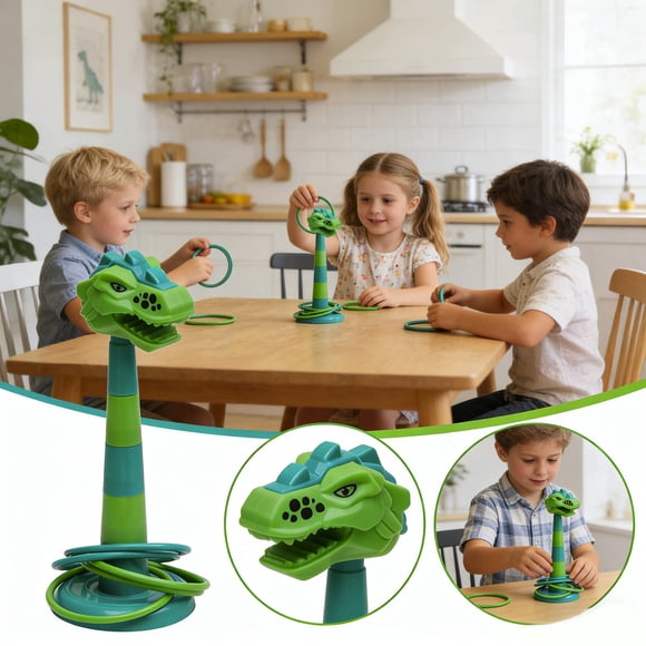 Ring Game Dinosaur Yard Park Throwing Game For Birthday Party Family Gathering Backyard Camping Beach Picnic Summer Camp School Event Holiday