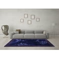 thumbnail image 3 of Ahgly Company Machine Washable Indoor Square Oriental Blue Asian Inspired Area Rugs, 5' Square, 3 of 4