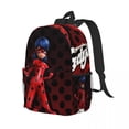 thumbnail image 4 of Mochila similar a Miraculous Ladybug con estampado ligero e informal para niños, mochila para jóvenes, mochila escolar de dibujos animados de 15 pulgadas, 4 of 5