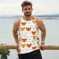 thumbnail image 6 of Pofeuu Cute Fox with Heart Print Men's Workout Tank Tops Sleeveless Muscle Gym Shirt Quick Dry-Large, 6 of 7