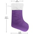 thumbnail image 2 of Christmas Stocking Purple Xmas Stockings Decoration for Family Holiday Party, 2 of 5