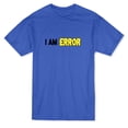thumbnail image 1 of T-shirt Bleu Royal pour Homme avec Citation Graphique « I Am Error », 1 of 1