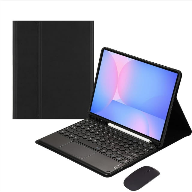 Funda con teclado táctil para Samsung Galaxy Tab S10 FE/ S9 FE 5G de 10,9 pulgadas/Tab S9 de 11 pulgadas, con ratón - Teclado Bluetooth táctil magnéticamente desmontable