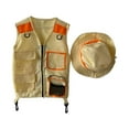 thumbnail image 3 of Kuntesetty Children Explorer Vest Hat Children Fishing Outfit Outfit Vest Outdoor Adventure Orange, 3 of 9