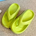 thumbnail image 5 of Slippers for Women,Summer Thick Sole Flip Flops Sandals For Outdoor Vacation Beach Travel Comfortable Toe Post On Slippers,Womens Slippers,Green,7, 5 of 8